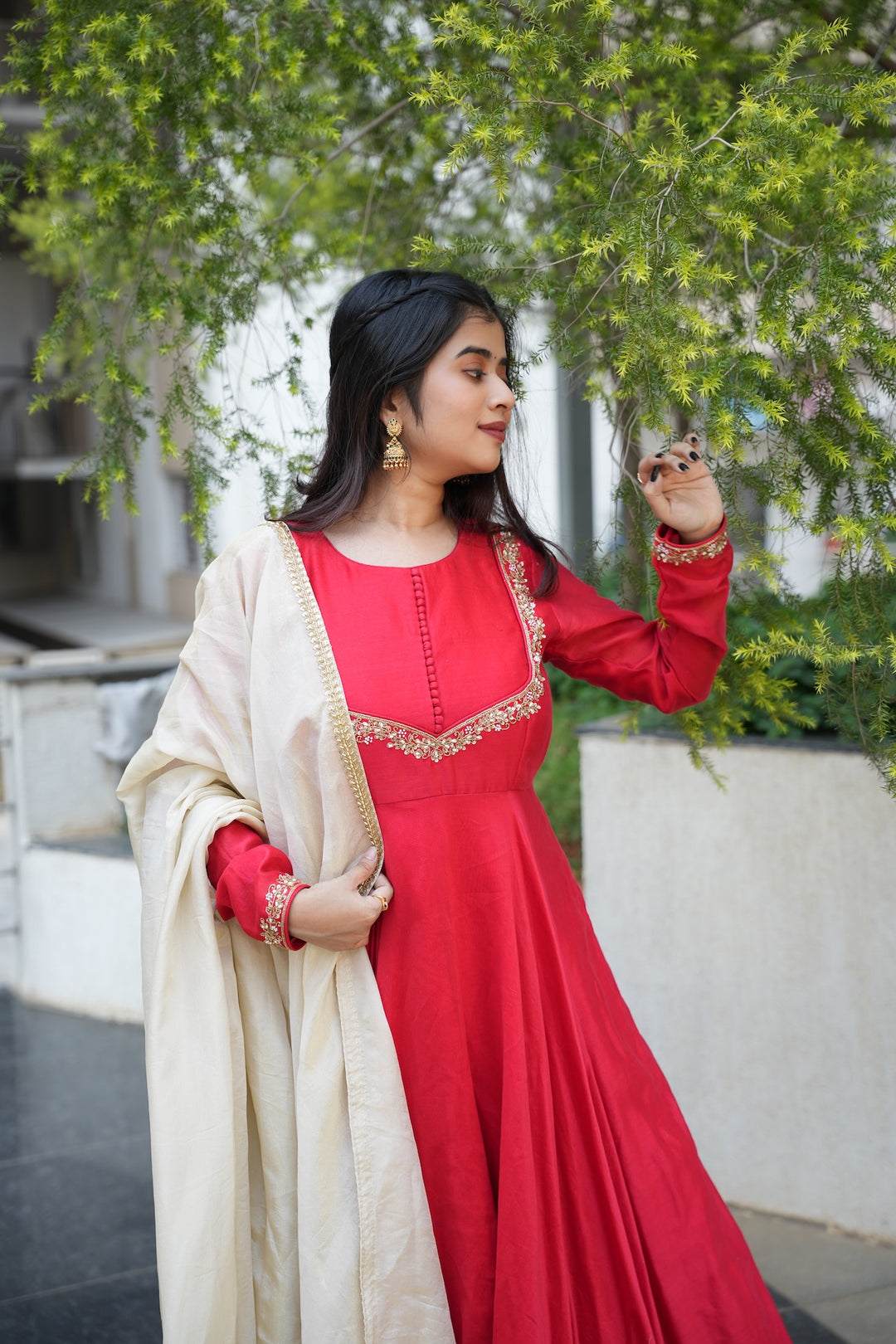 RED CHENDERI SUIT