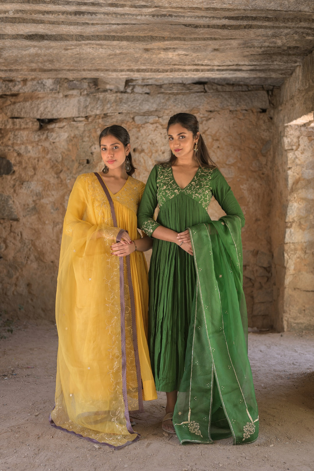 YELLOW MUSLIN SUIT SET